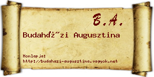 Budaházi Augusztina névjegykártya